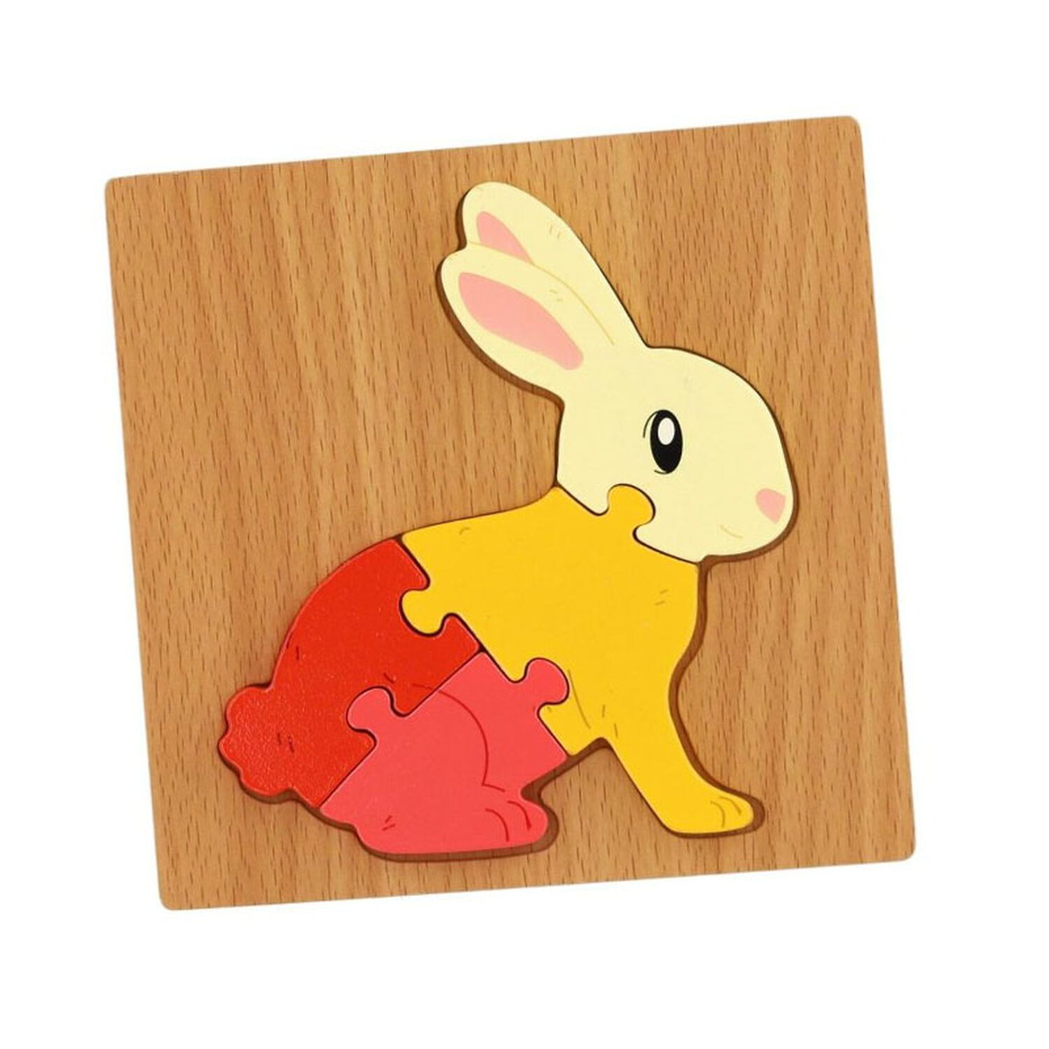 Puzzle Rompecabeza De Madera Encaje Didactico 15x15cm Ni&ntilde;os Tortuga image number 0.0