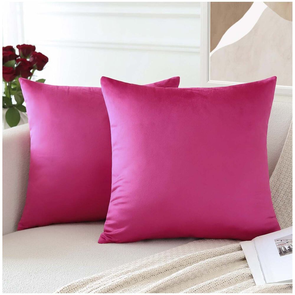 Pack De 02 Fundas De Coj&iacute;n De Terciopelo Suave 45x45 Mod13 image number 1.0