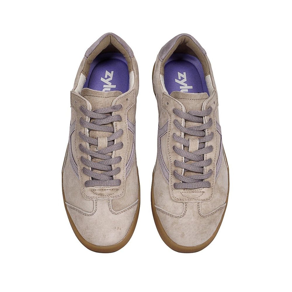 Zapatilla Cuero Urbana Amanda Beige image number 2.0