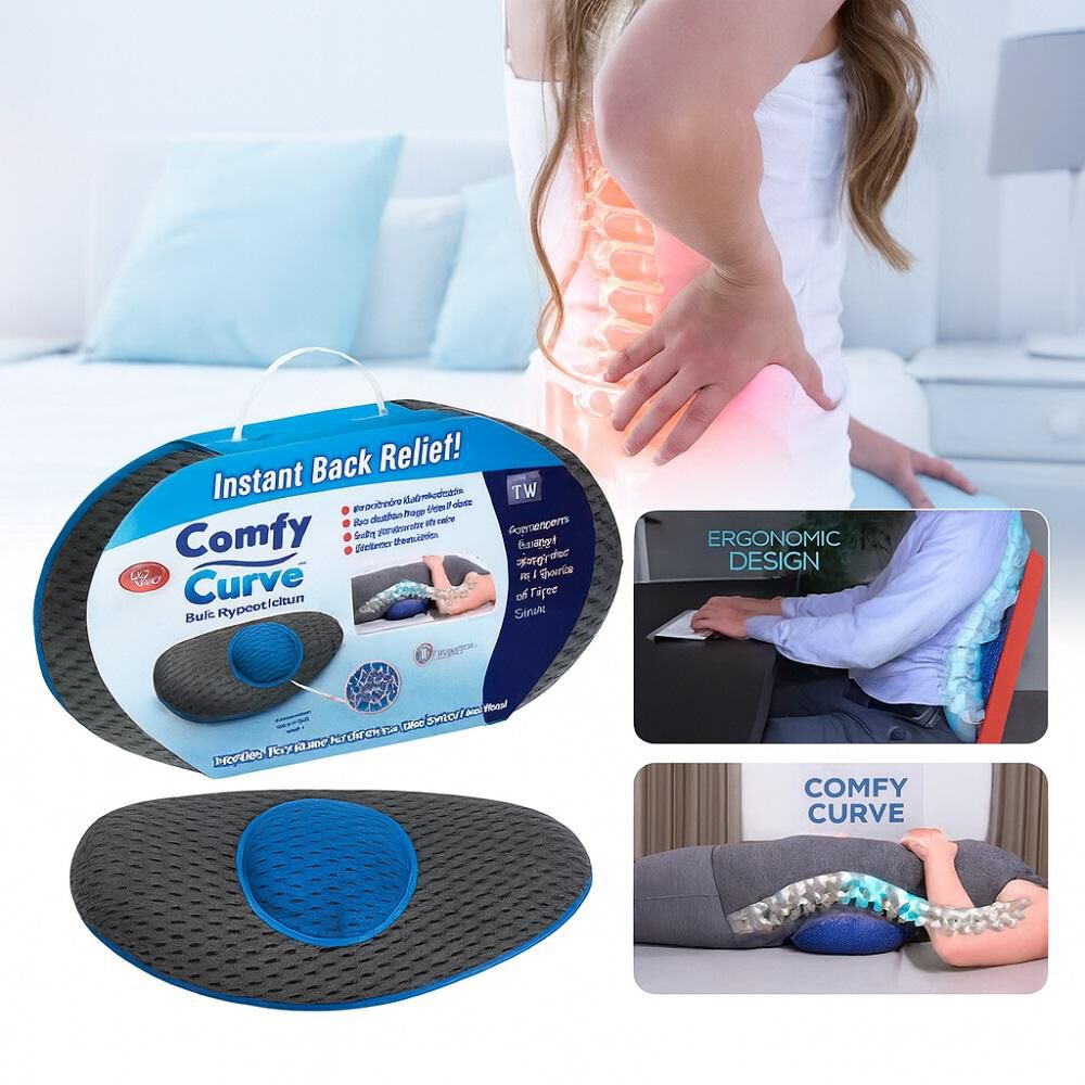 Almohada De Apoyo Lumbar Y Espalda Alivia Dolor Viscoelastica image number 1.0