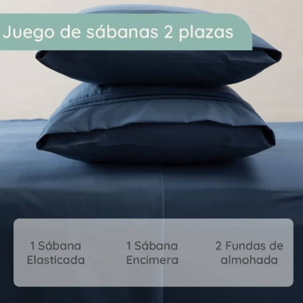 Sabana 1800 King Ultra Suave + Funda Bordada. Gris image number 1.0