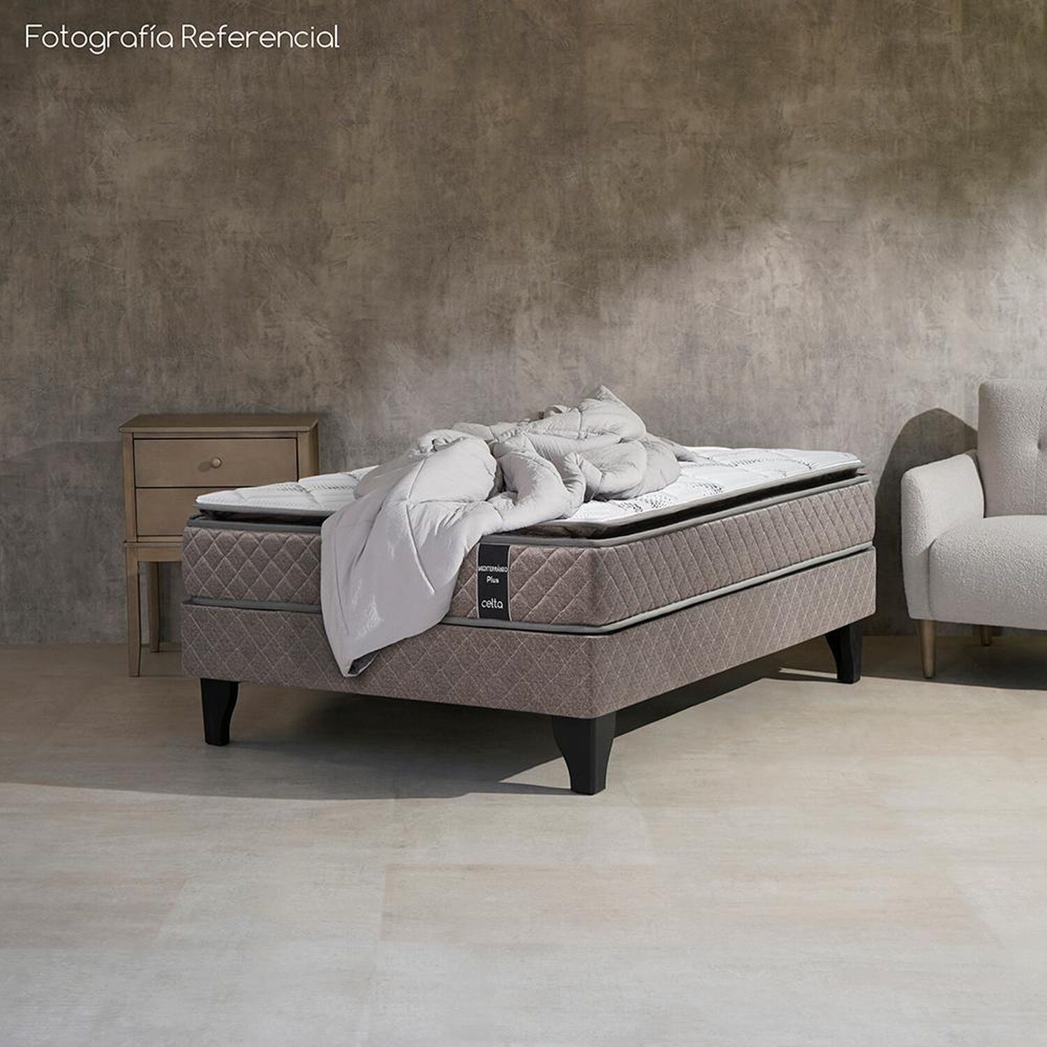 Cama Europea Celta Mediterr&aacute;neo Plus / 1 Plaza image number 3.0