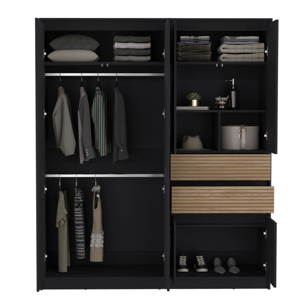 Closet 4 Puertas 2 Cajones Fm-016n - Negro image number 2.0