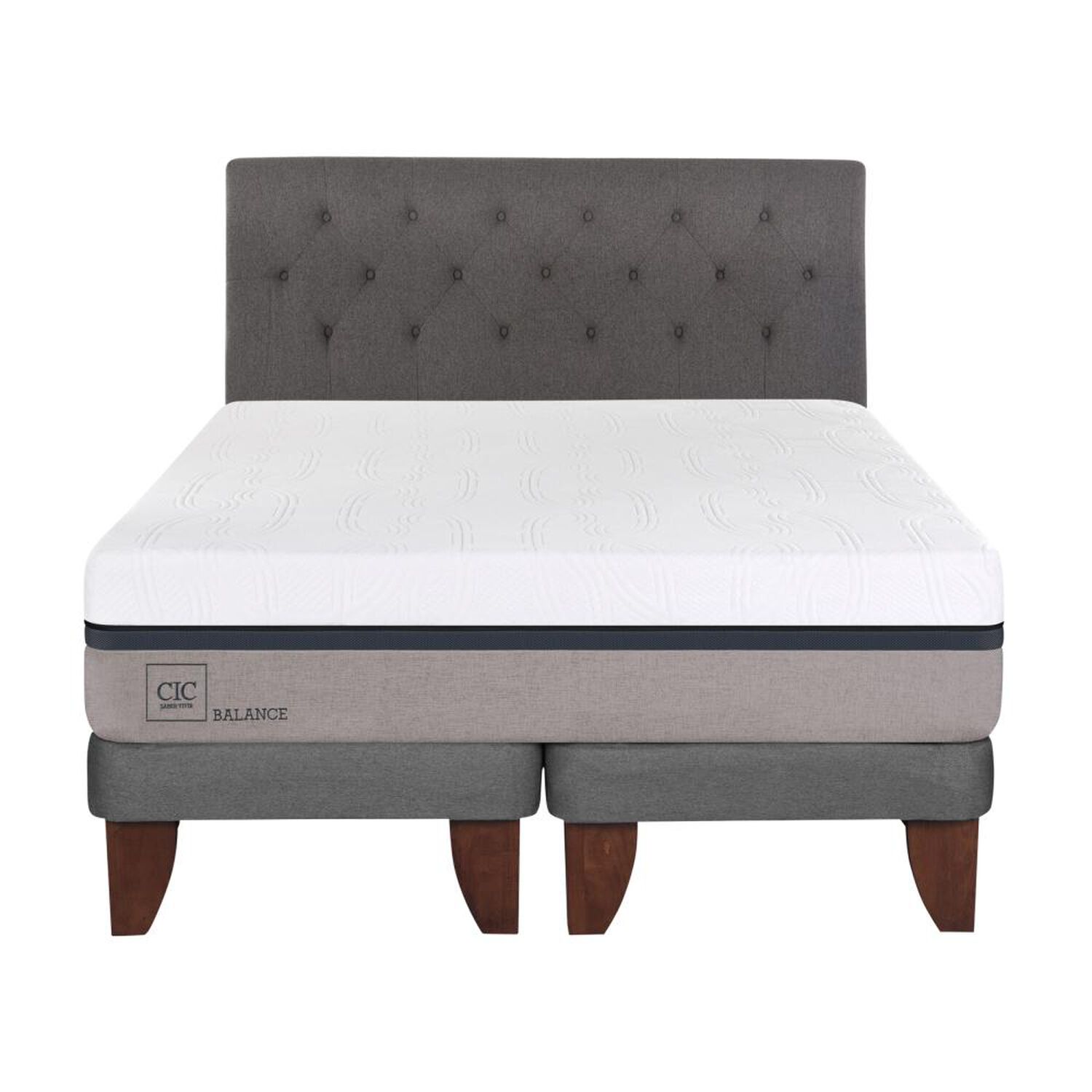 Cama Europea Cic Balance / King / Base Dividida + Respaldo image number 0.0