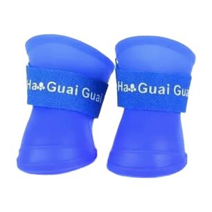 Botas Zapatos Antideslizante Impermeable Mascota Perro Xl Azul