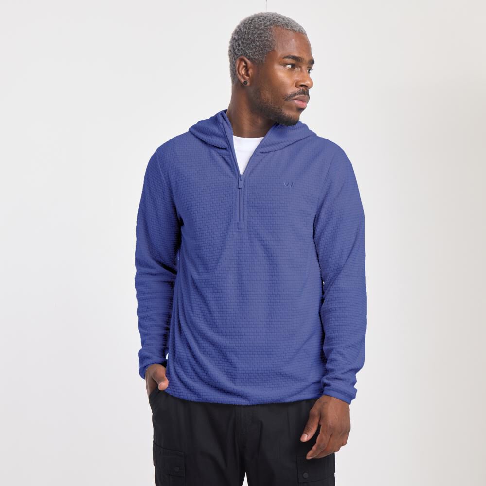 Polerón Deportivo Liso Cuello Alto Con Capucha Hombre Wetland image number 0.0