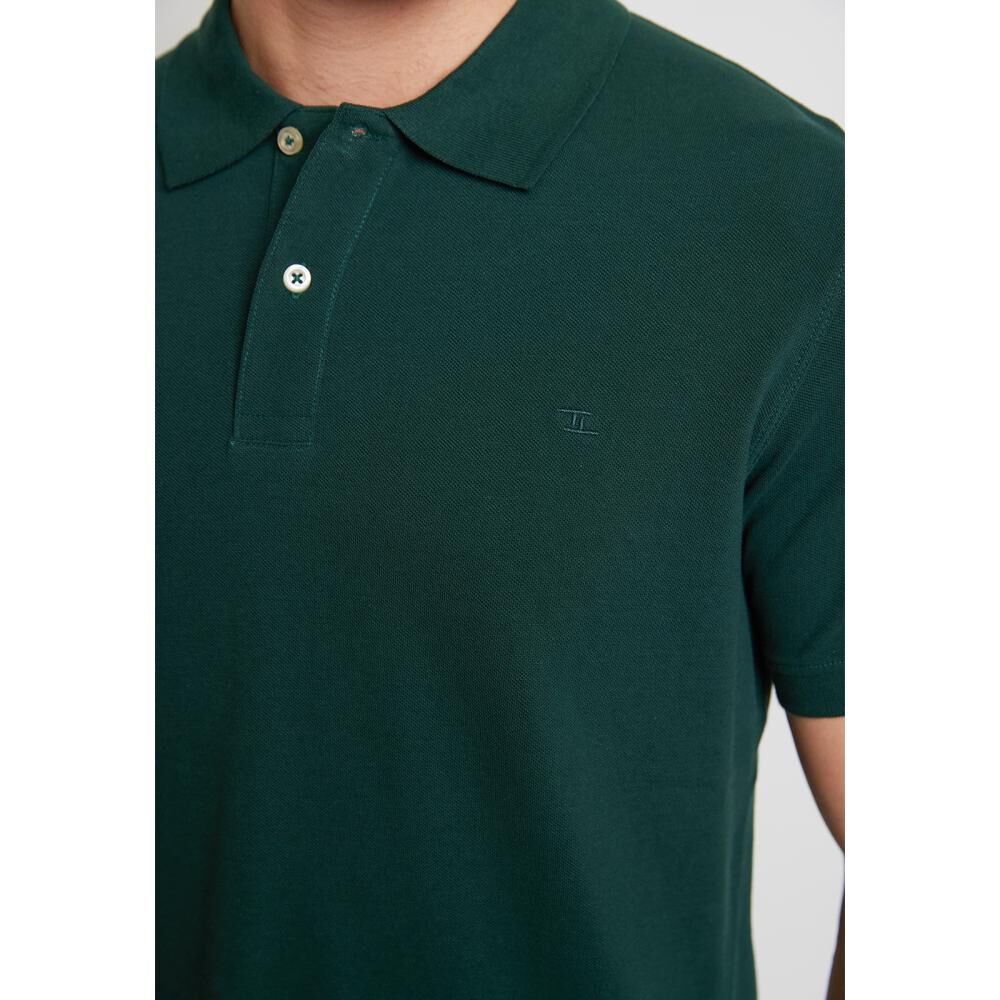 Polera Slim Lisa Manga Corta Cuello Piqué Hombre Trial image number 3.0