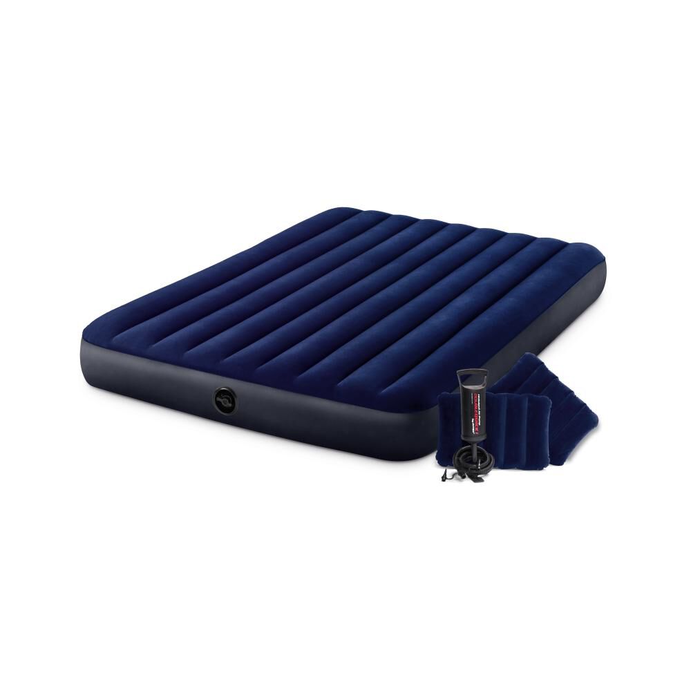 Colchon Inflable 2 Plazas Downy + Inflador Y 2 Almohadas Intex image number 8.0