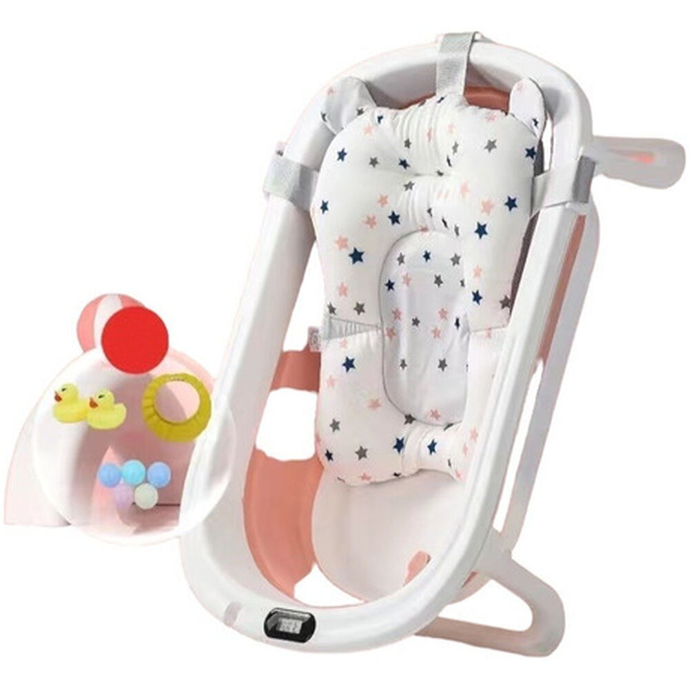 Bañera Plegable Con Cojín Y Más Accesorios Rosada Lubabycas image number 0.0