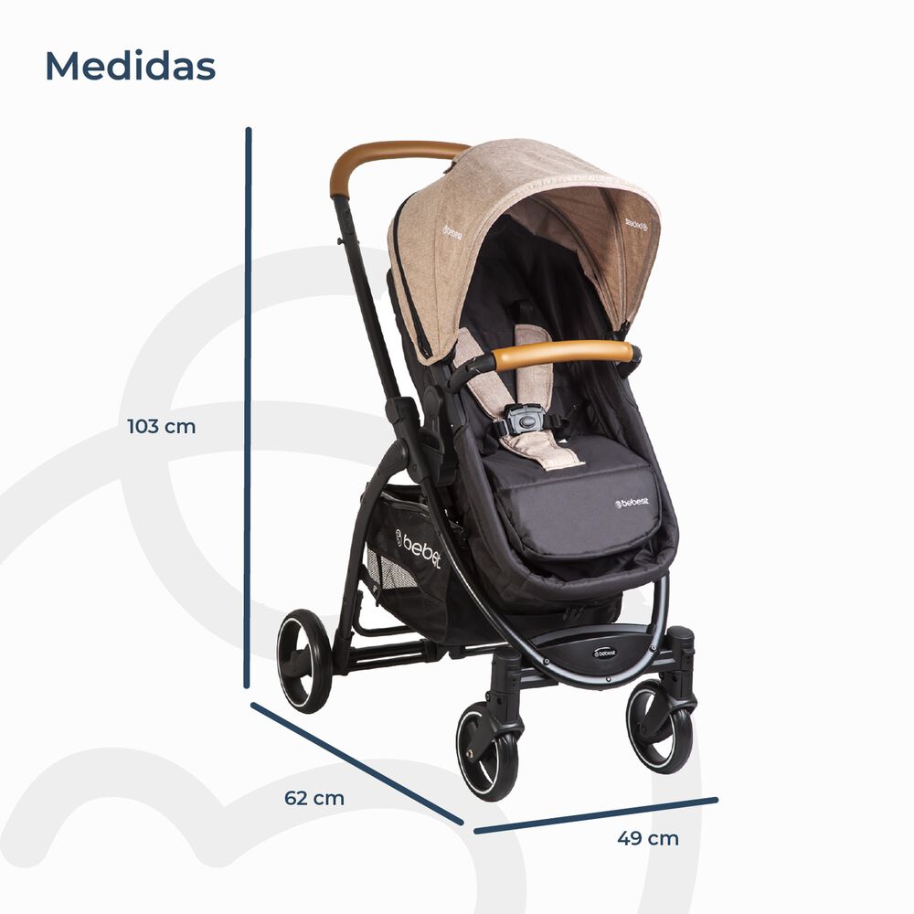Coche Cuna Travel System F&eacute;nix Beige image number 6.0