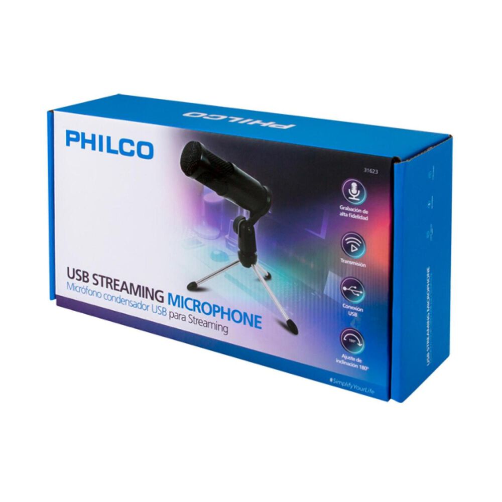 Microfono Condensador Usb Con Tripode De Mesa Para Streaming Negro 31623 image number 4.0