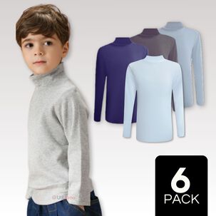 Pack 6 Camisetas Poleras Beatle Polar Manga Larga Primera Capa