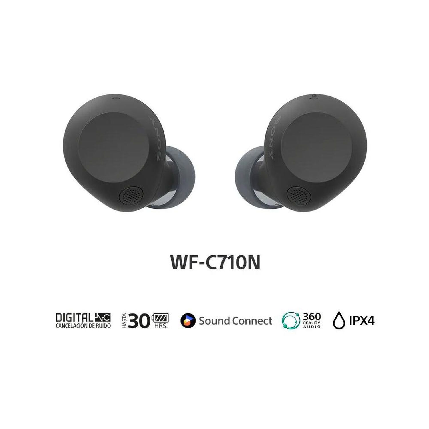 Aud&iacute;fonos Bluetooth Sony WF-C710N Negro image number 2.0