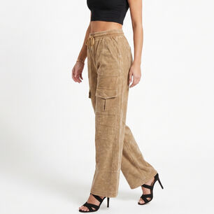Buzo Acid Wash Cargo Wide Leg Mujer