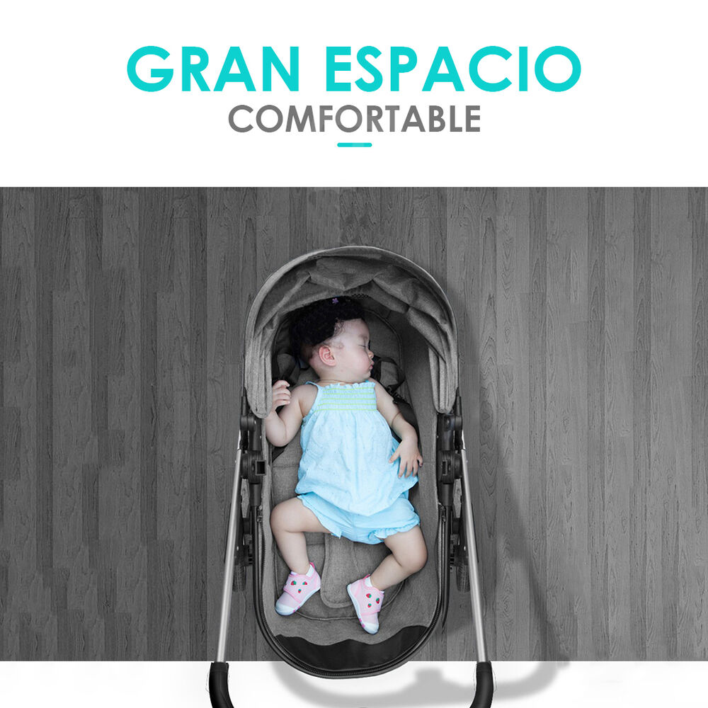 Coche Cuna 2 En 1 Multiposiciones Comfortable Negro Babymine image number 2.0