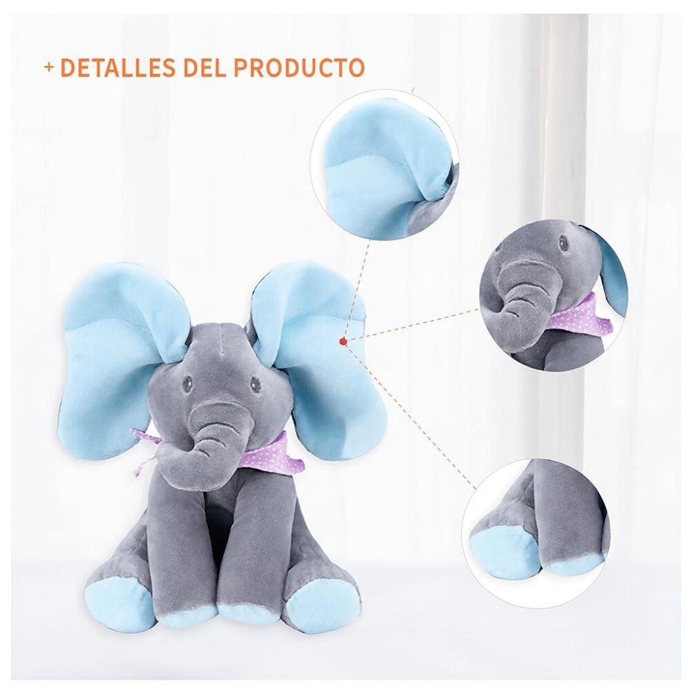 Peluche Interactivo Animado Musica + Juego Elefante Bebe image number 17.0