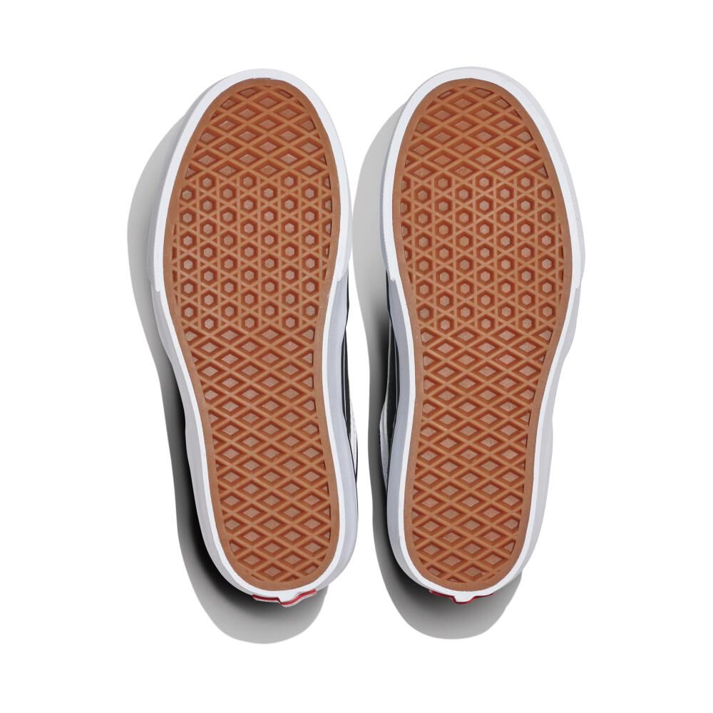 Zapatilla Urbana Mujer Vans Brooklyn Ls Negro/blanco image number 4.0