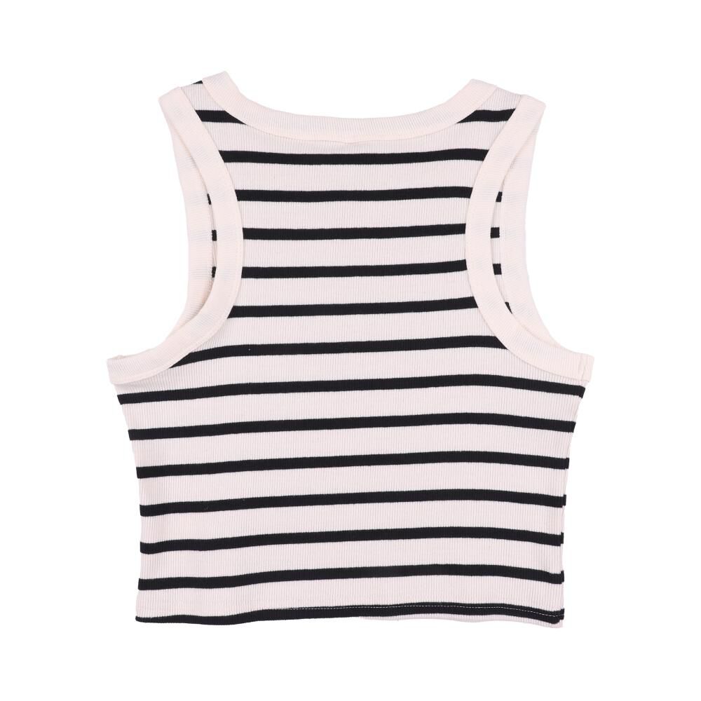 Polera Crop Rayas Sin Mangas Cuello Redondo Mujer Freedom image number 1.0