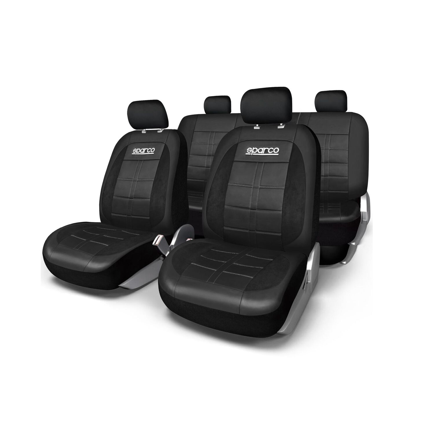 Fundas Cubreasiento Sparco Ecocuero Negro Universales image number 0.0