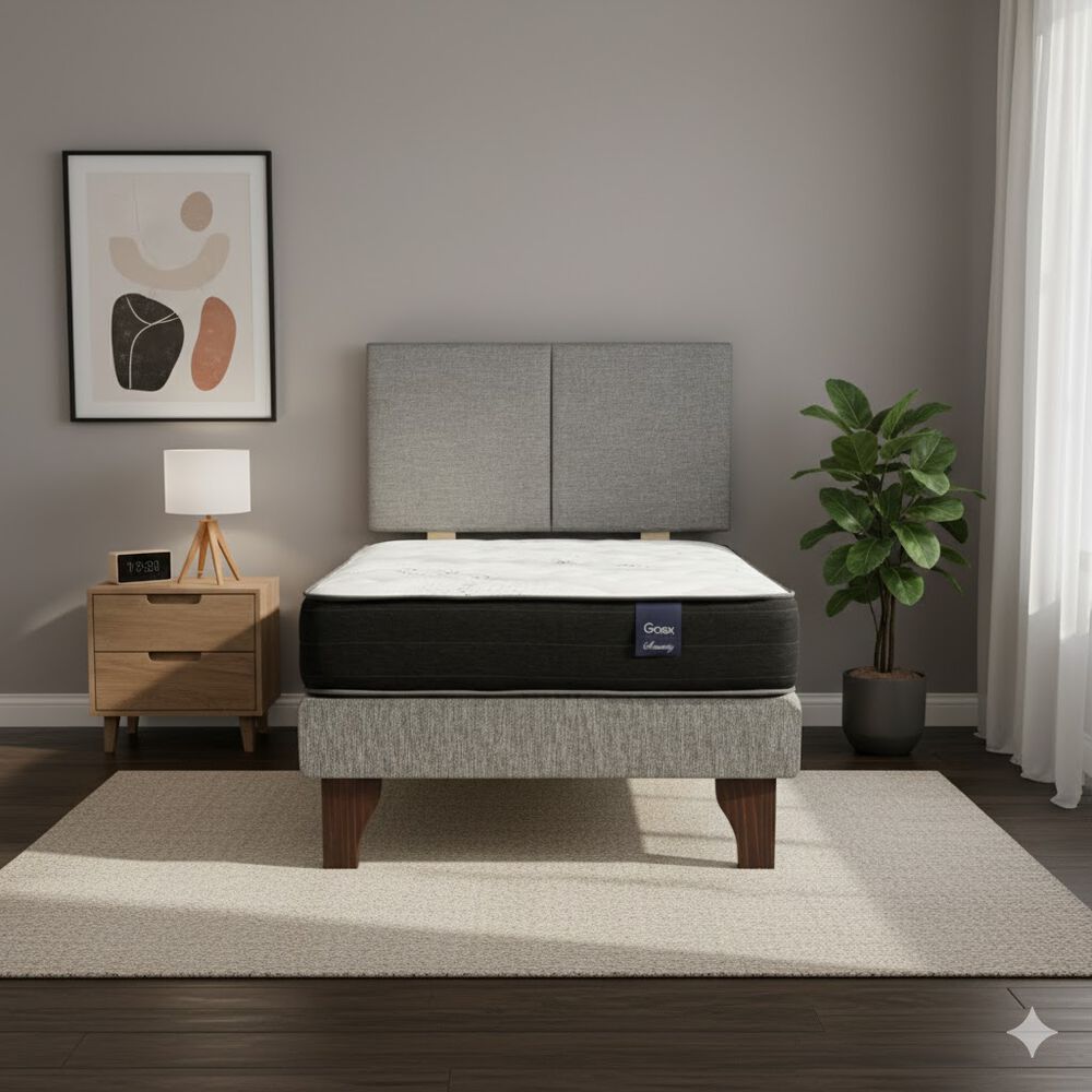 Cama Europea 1.5 Plaza 190 Respaldo Everest image number 0.0