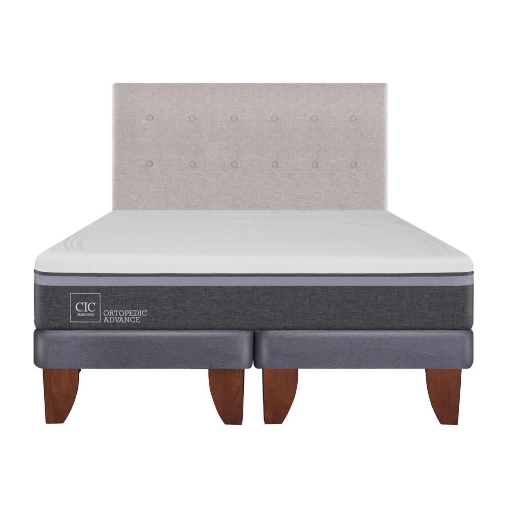 Cama Europea Cic Ortopedic Advance / 2 Plazas / Base Dividida + Respaldo image number 0.0