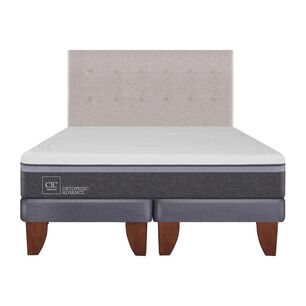 Cama Europea Cic Ortopedic Advance / 2 Plazas / Base Dividida + Respaldo