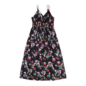 Vestido Largo Pabilo Escote Cruzado Y Panal Elásticado En Espalda Mujer Geeps