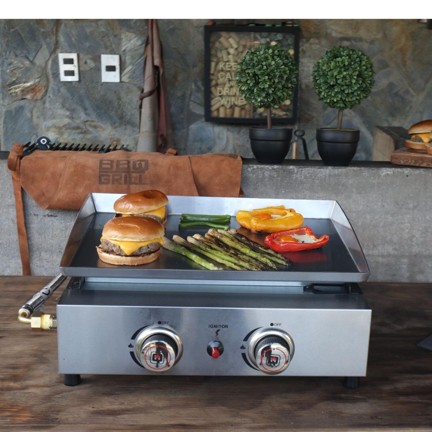 Plancha A Gas Bbq Grill Flat Top Grill 2q image number 4.0
