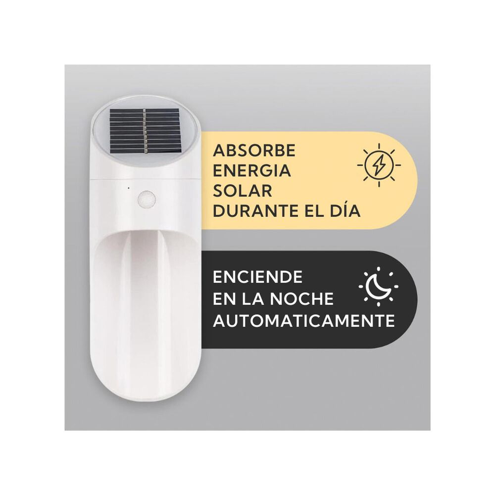 Pack 4 Aplique Led Solar Para Exterior Blanco image number 4.0