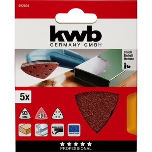Pack De Lijas Para Herramienta Multiuso Grano 40 5un. - Kwb