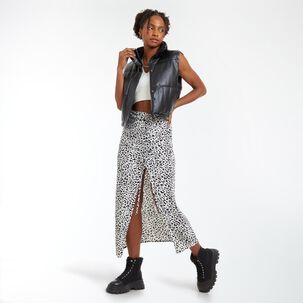 Falda Larga Abierta Estampada Tiro Medio Skinny Mujer Rolly Go