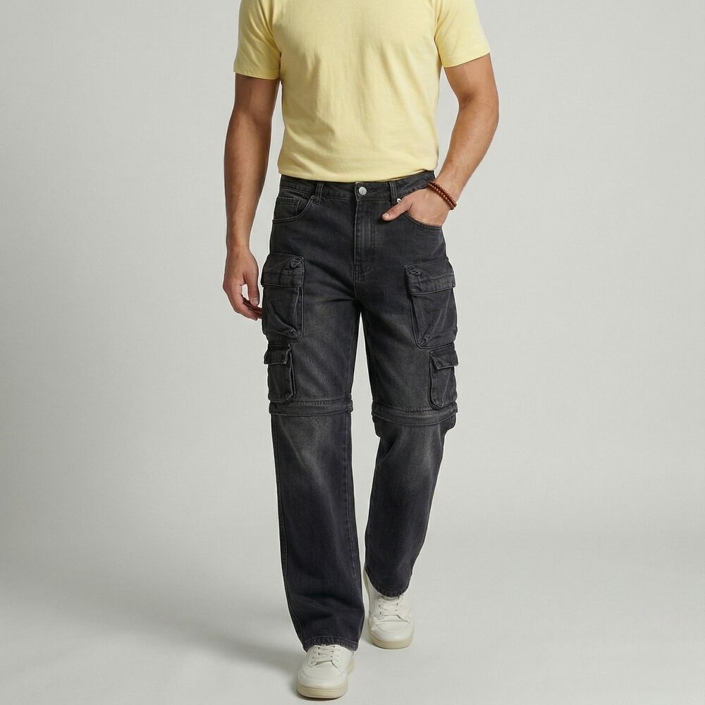 Pantalon Jeans Multicargo Desmontable Hombre image number 0.0
