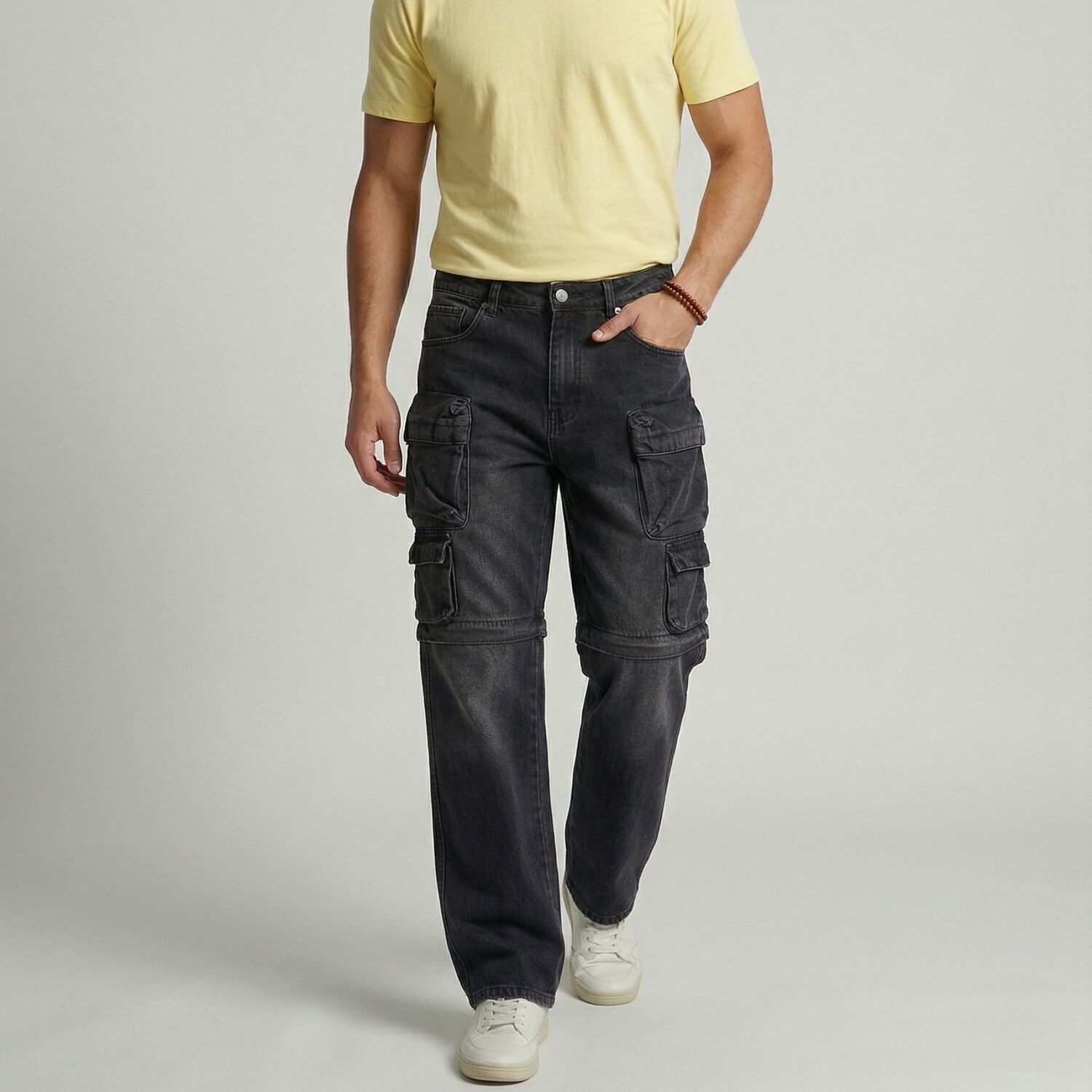 Pantalon Jeans Multicargo Desmontable Hombre image number 0.0