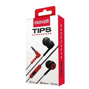 Aud&iacute;fonos Maxell In-tips Con Micr&oacute;fono In Ear Rojo