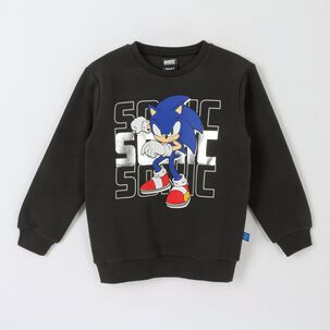 Poler&oacute;n Cerrado Ni&ntilde;o Sonic En Acci&oacute;n Negro Sonic