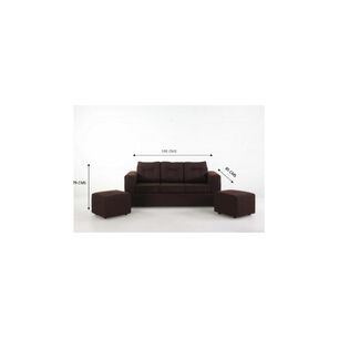 Sof&aacute; Kea Nize / 3 Cuerpos + 2 Pouf