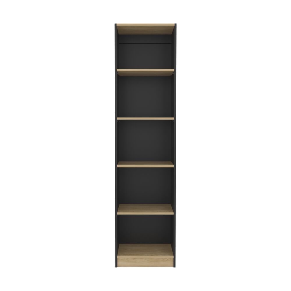 Estante Organizador 5 Niveles 180,6x45x29,9 Cm Negro Y Cafe Claro image number 3.0
