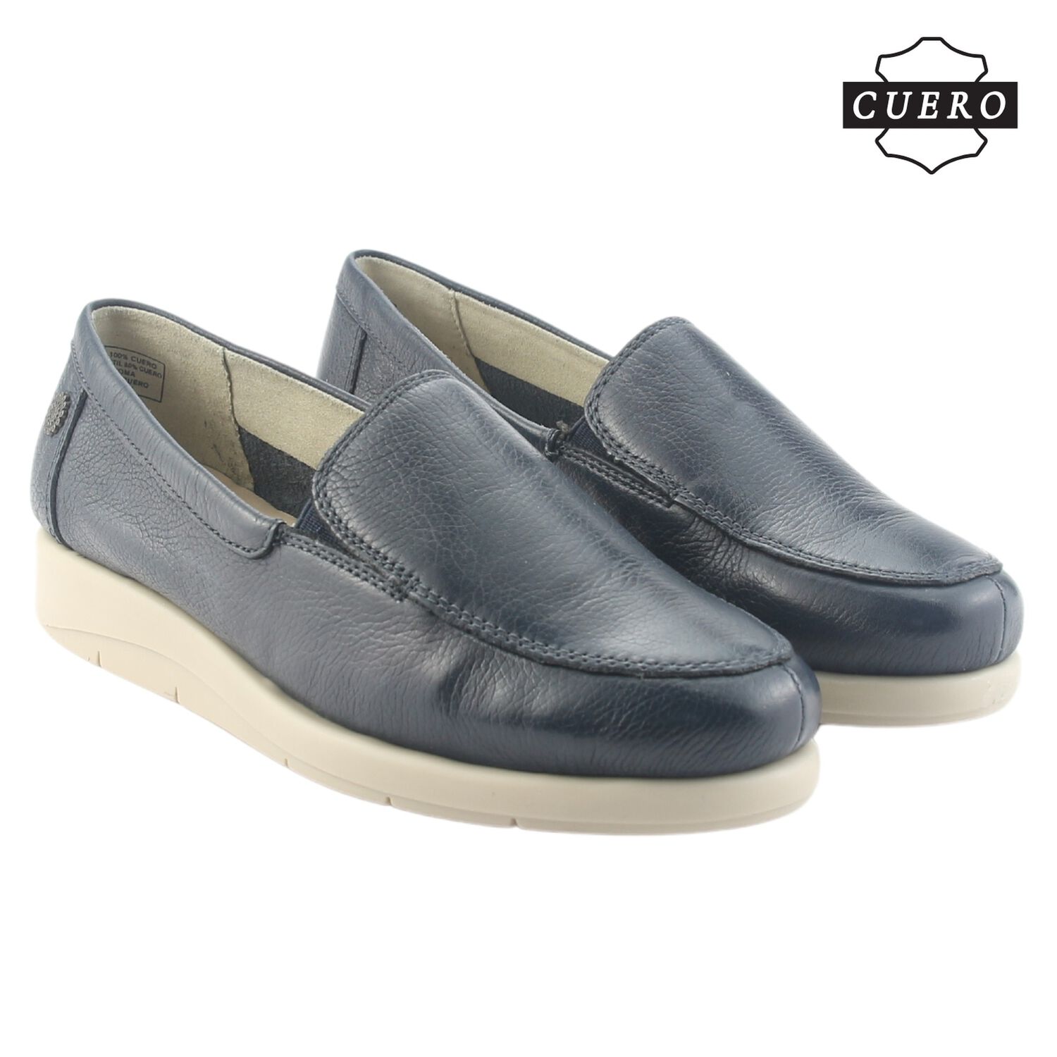Mocasin De Cuero Chalada Mujer Cira-1 Azul Casual image number 3.0