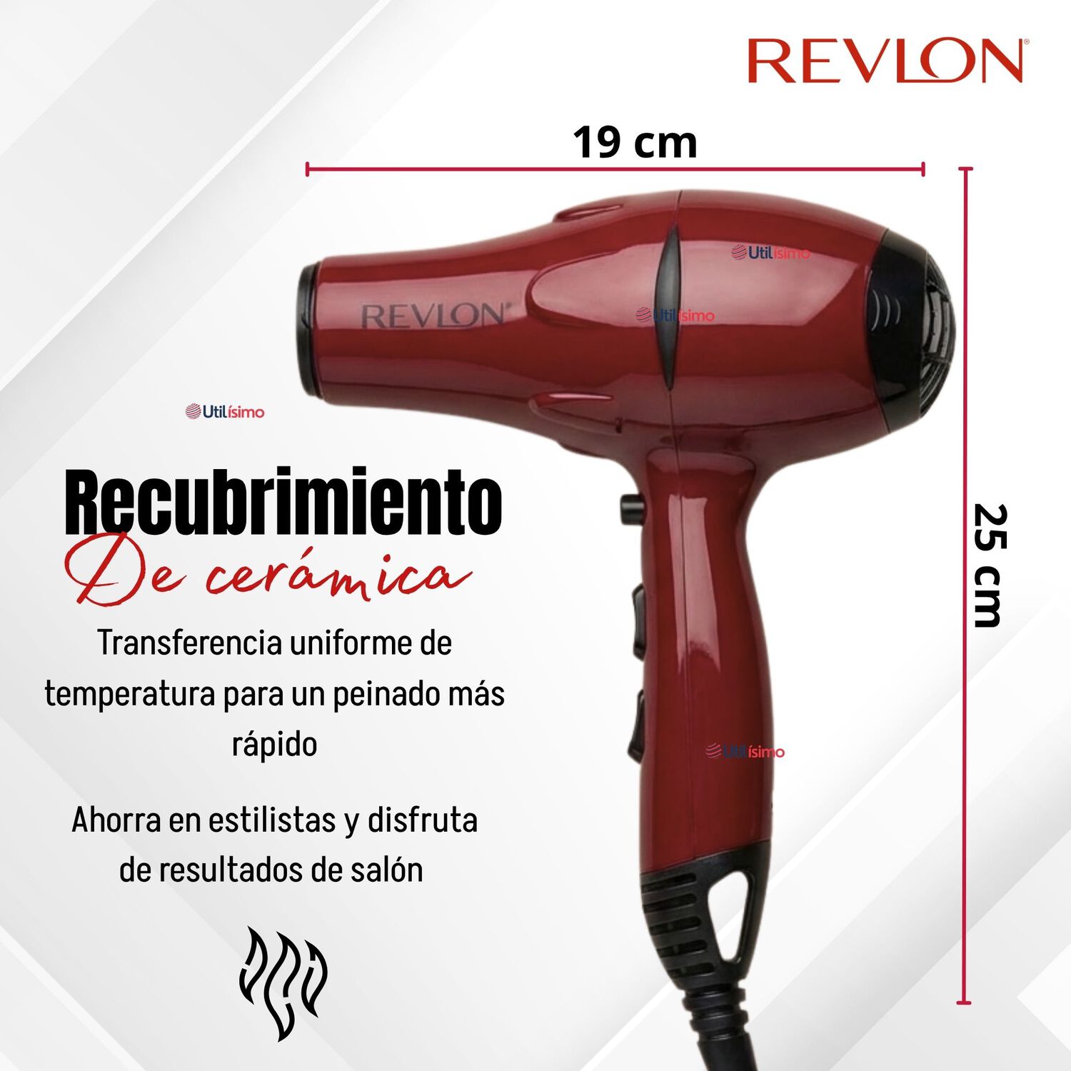Set Secador Y Plancha Alisadora Port&aacute;til Revlon 2000w image number 2.0