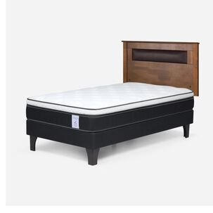 Cama Europea Rosen New Style 6 / 1.5 Plazas / Base Normal + Respaldo