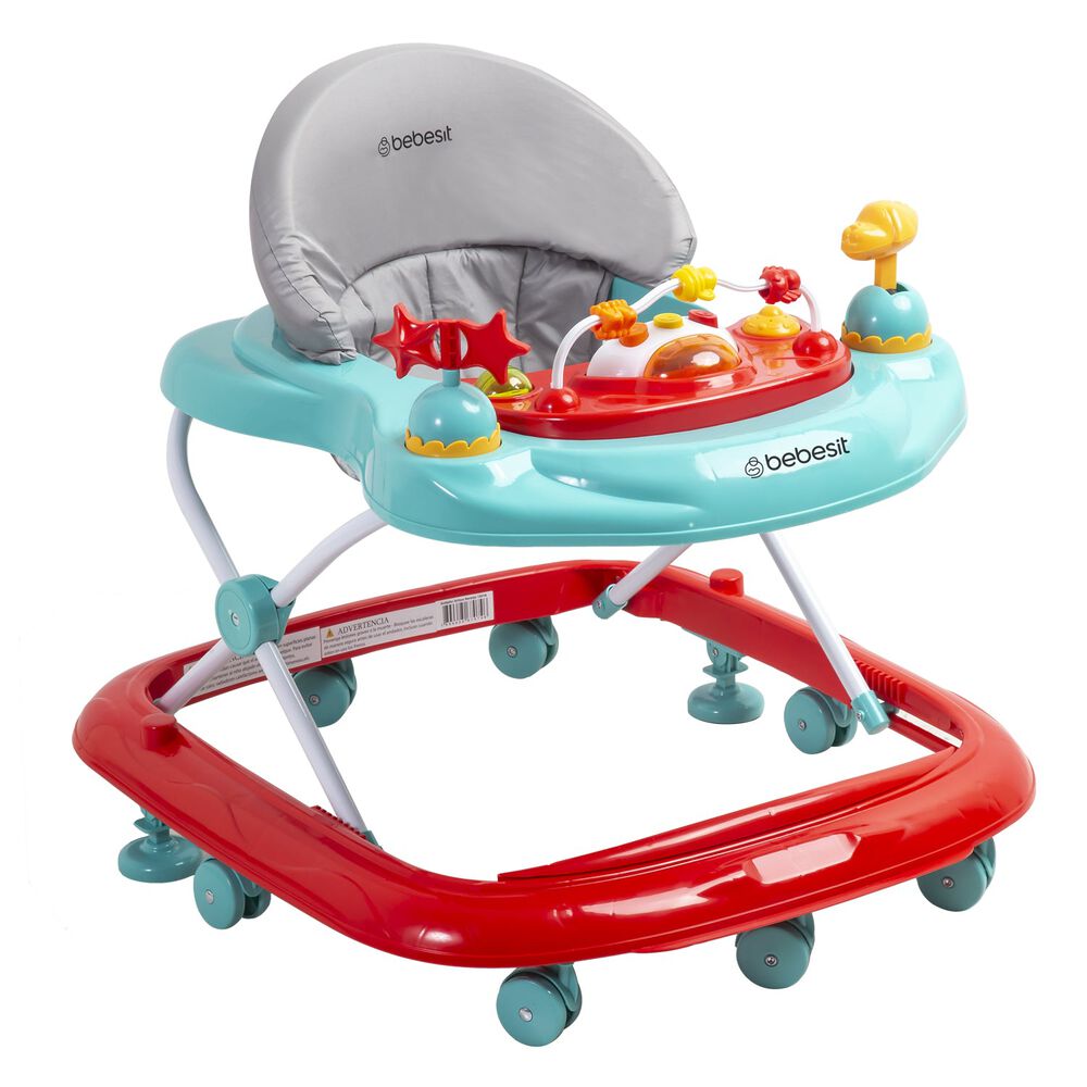 Andador Musical Airbus Rojo Celeste image number 0.0