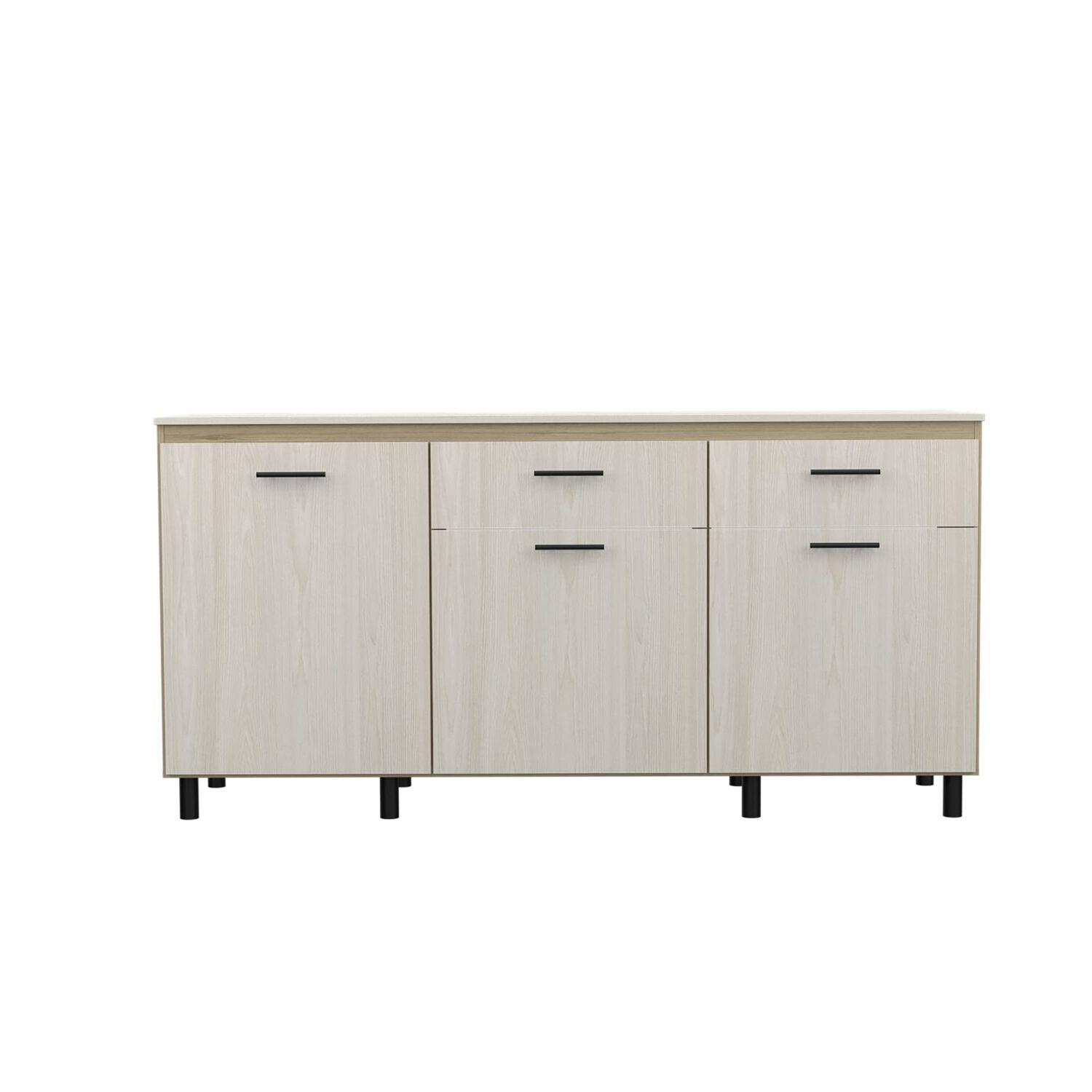Mueble Base De Cocina 3 Puertas 2 Cajones Fm-003c Caf&eacute; Claro image number 4.0