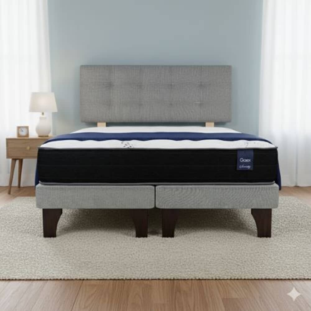 Cama Europea 2 Plazas 190 Respaldo Ginebra image number 0.0