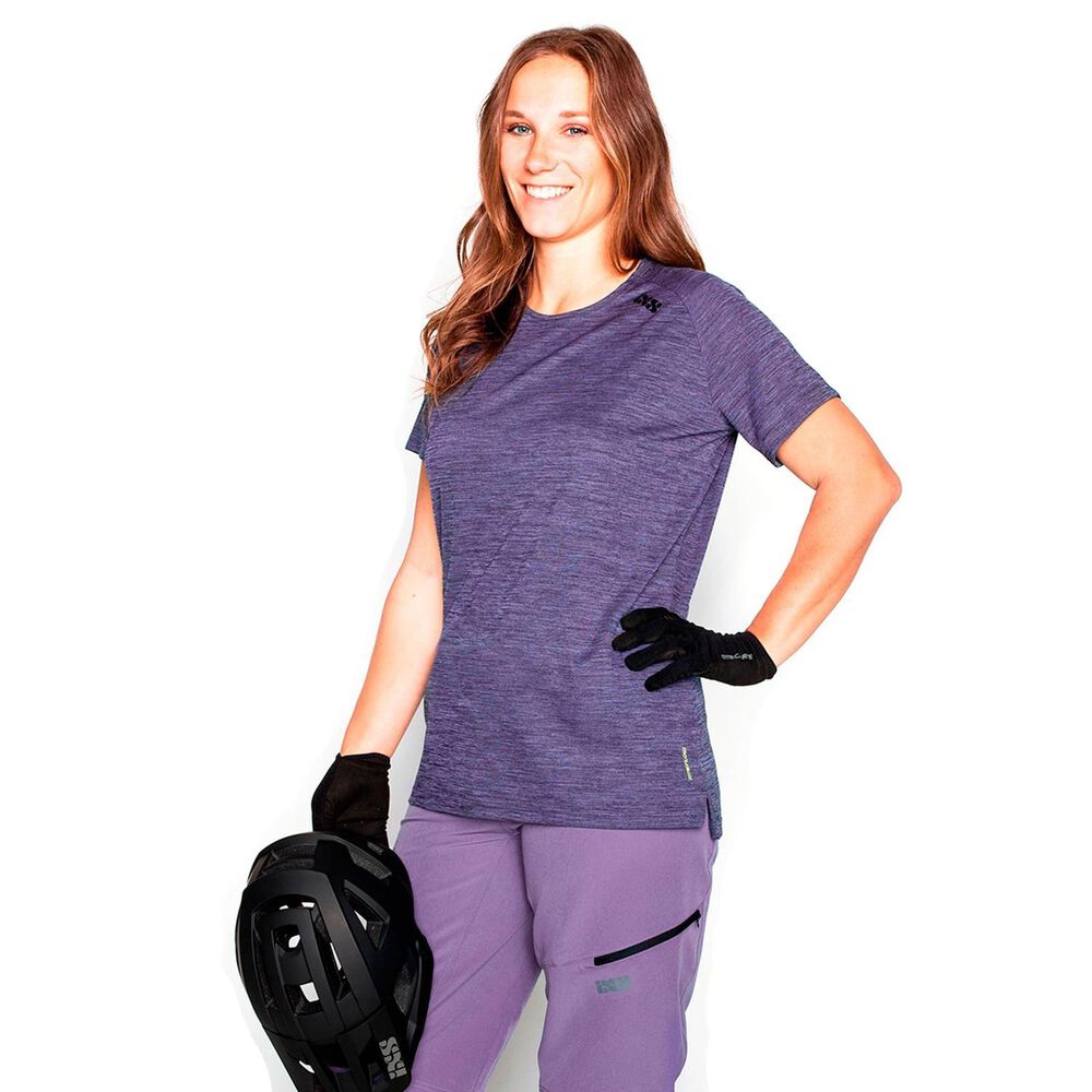 Jersey Ixs Manga Corta Mujer Flow X Raisin L 40eu image number 2.0