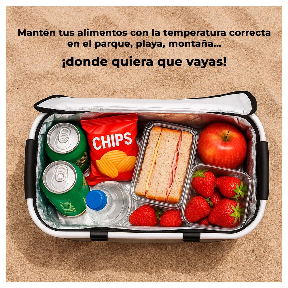 Canasta De Picnic Con Aislante Térmico Viajera Plegable Para Alimentos image number 3.0