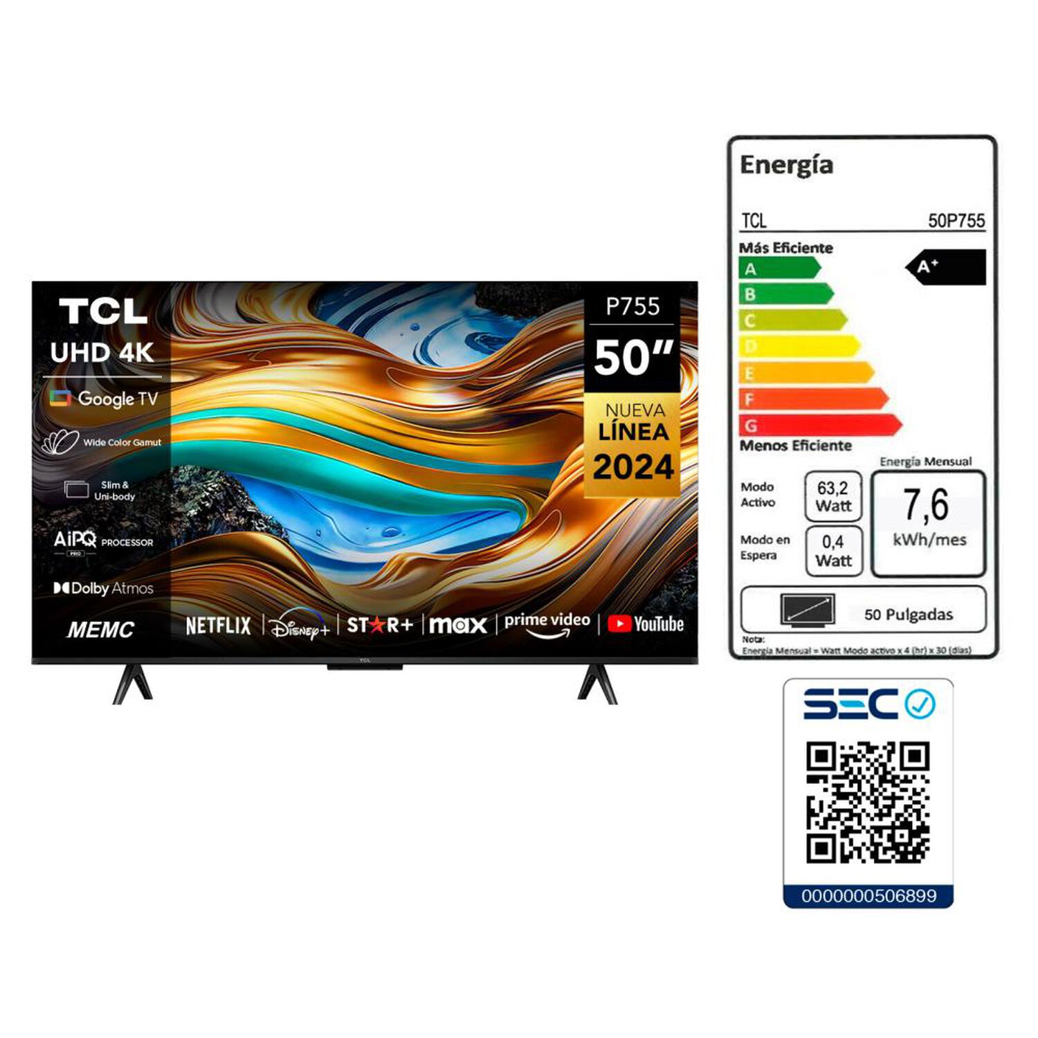 Led 50" TCL P755 / Ultra HD 4K / Smart TV image number 12.0