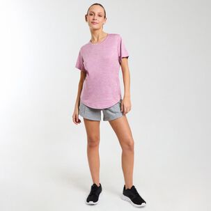 Polera Deportiva Básica Manga Corta Cuello Redondo Mujer Wetland