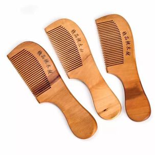 Peine Para Cabello De Madera Café