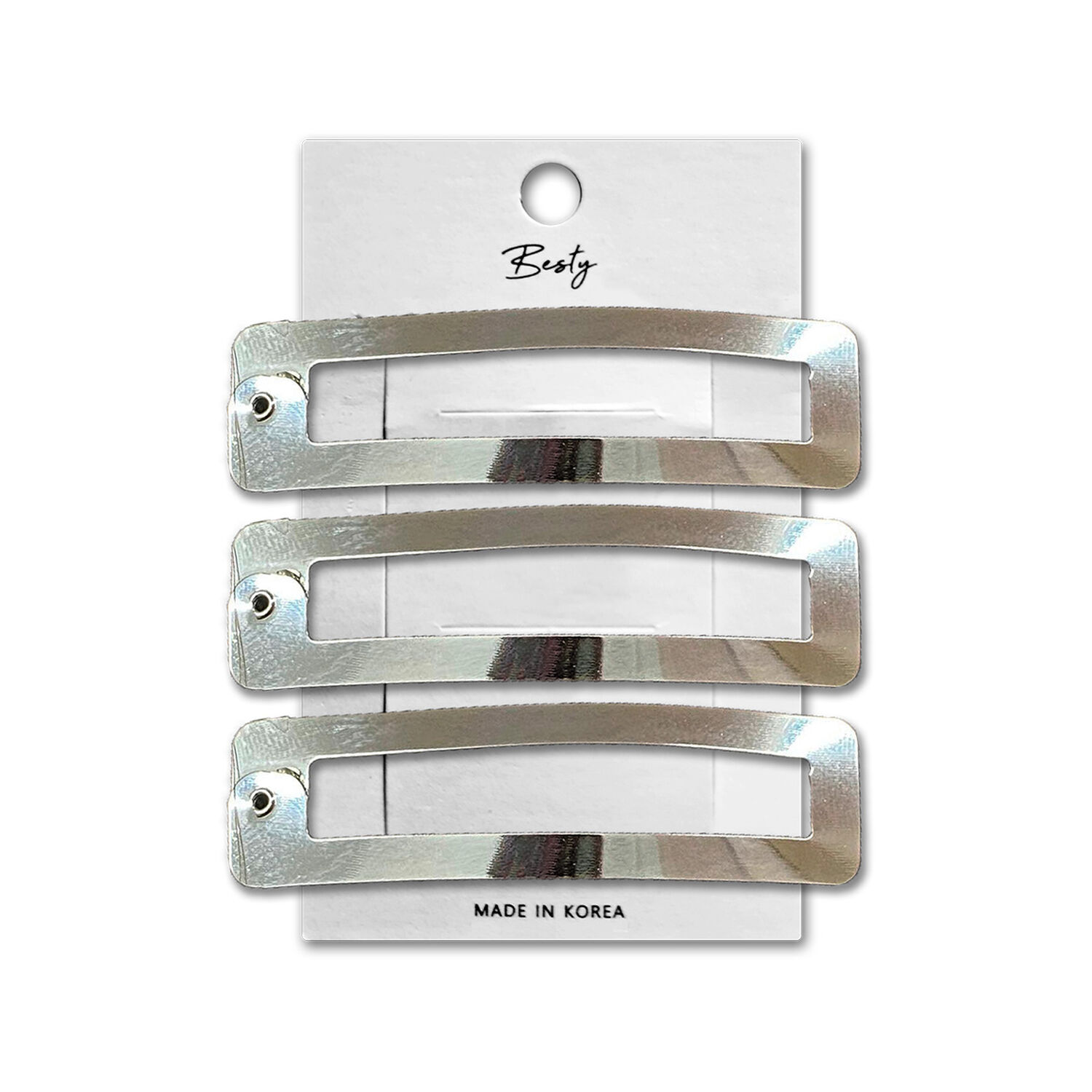 Set Clip Rectangular Besty Plateado 3u Plateado image number 0.0
