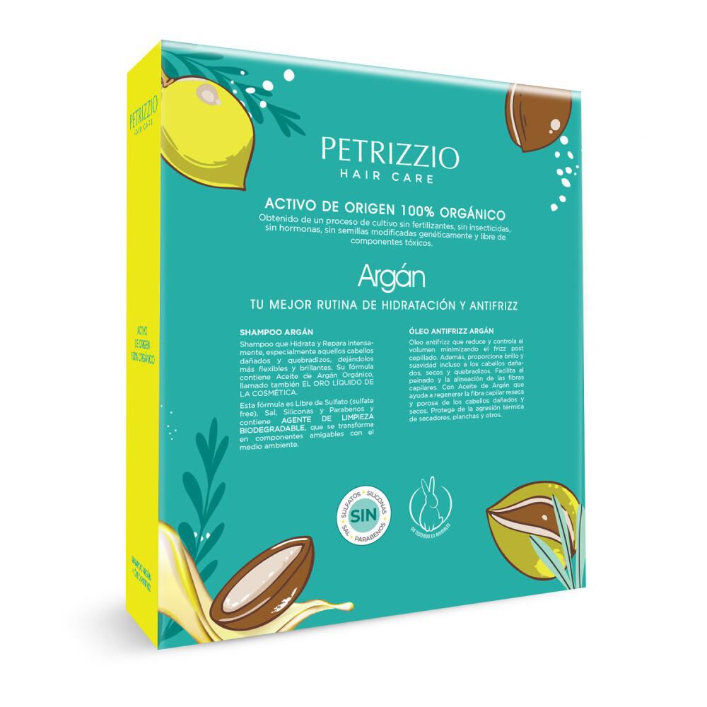 Set Shampoo Arg&aacute;n 220 Ml + &Oacute;leo Arg&aacute;n 100 Ml Petrizzio image number 1.0